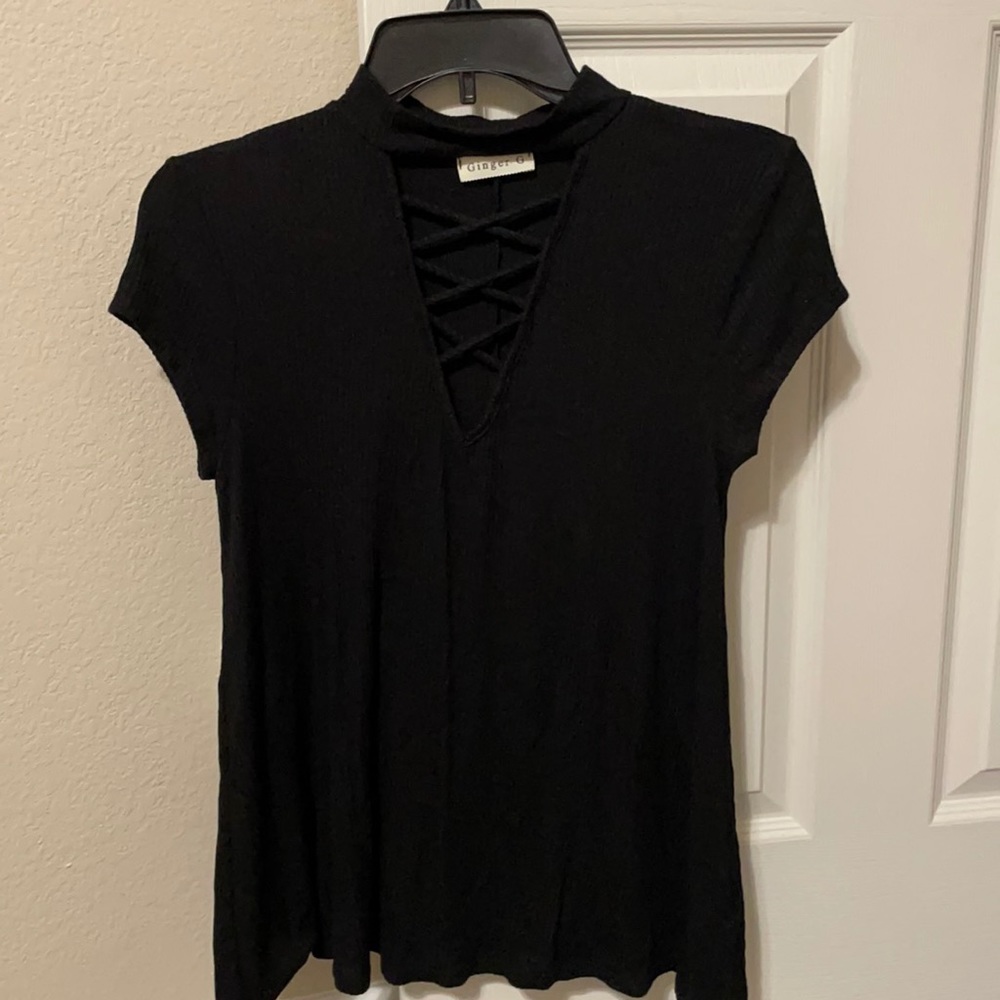 Ginger G ribbed top